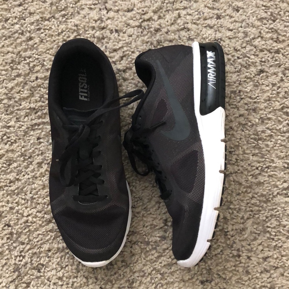 Black and White Nike Air Max Sneakers